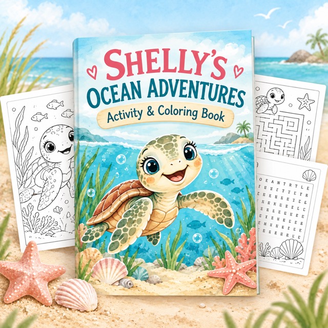 Ocean Adventures activity and coloring book